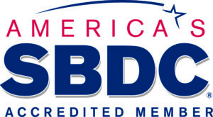 America's SBDC Accredited Member Logo. Reads America's SBDC Accredited Member with a shooting star across the top of the logo.